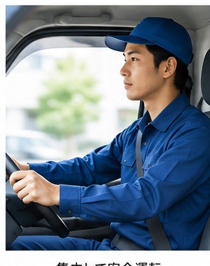 配送ドライバー運転中